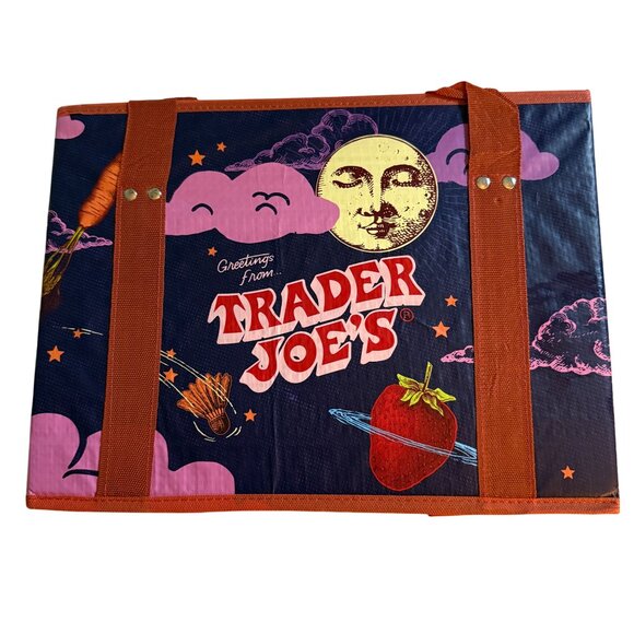 NWT Trader Joe’s stand-Up Collapsible Reusable Hard Side Sturdy  Grocery Bag-A - Picture 2 of 6
